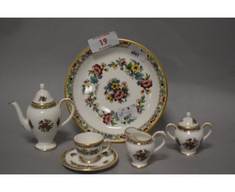 A miniature Coalport cabinet display or dolls house tea service.