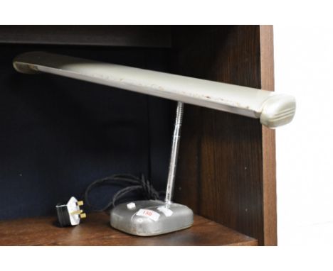 A mid century Philips style gooseneck desk top lamp.