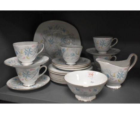 A vintage Tuscan china Annabel pattern part tea service.