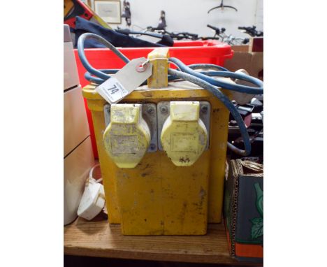 A 240v to 110 transformer, a large box of tools, saws etc