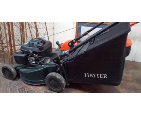 A Hayter with Honda 4.5 engine petrol lawnmower 