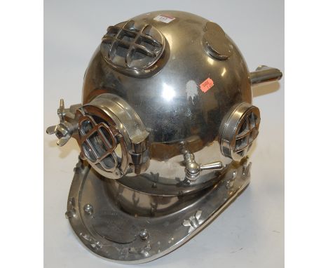 A reproduction US Navy diving helmet