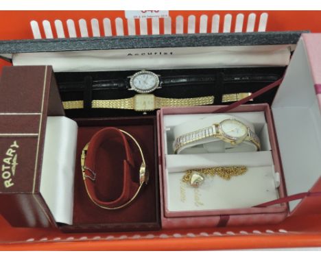 Four lady's wrist watches including Limit, Accurist & Rotary