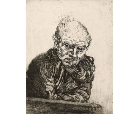 LUDWIG MEIDNER  Bernstadt/Schlesien 1884 - 1966 Darmstadt: Porträt Bella Chagall - Selbstbildnis (Ludwig Meidner XXVIII) - Po