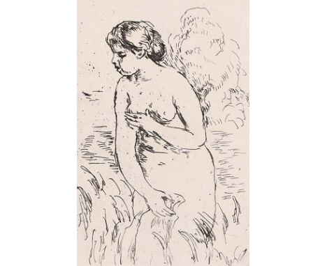 AUGUSTE RENOIR  Limoges 1841 - 1919 Cagnes bei Nizza: Baigneuse debout, à mi-jambes. Radierung mit Plattenton 1910. Delteil u