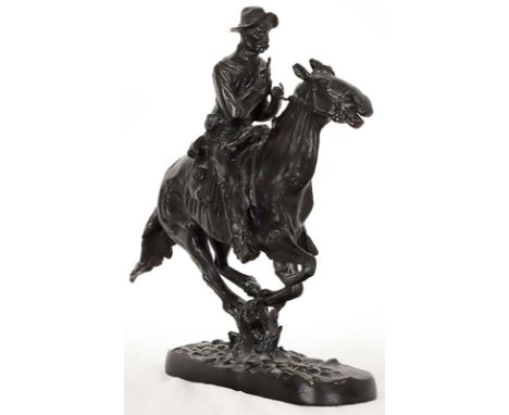 FREDERIC REMINGTON, auch SACKRIDER REMINGTON  Canton/New York 1861 - 1909 Ridgefield Connecticut: Trooper of the Plains. Bron