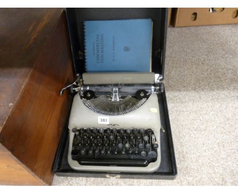 Vintage Remington Rand portable typewriter in case