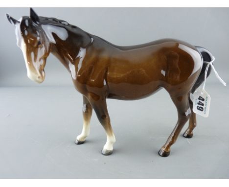 Good Beswick pottery mare, tail to right hand leg, head inclined to the left