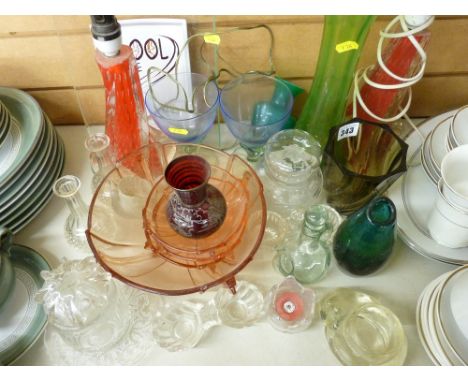 Quantity of vintage and colourful glassware