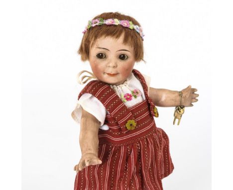 Seltenes kleines Googlie-Mädchen Kämmer & Reinhardt. Kopf gemarkt "K & R Simon & Halbig Germany 131 - 21", Körper gem. "Germa