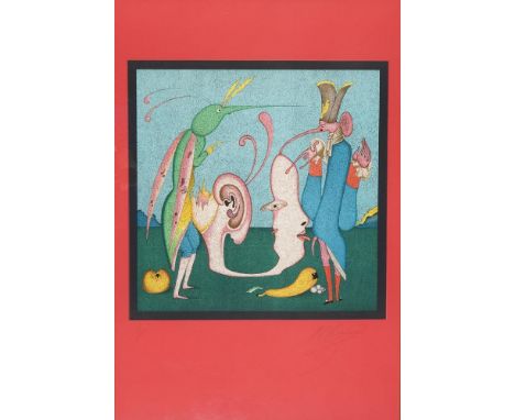                     CHEMIAKIN,             Mikhail(1943 Moskau - Paris)    Métamorphosis-cadre rouge    Farblithografie.     
