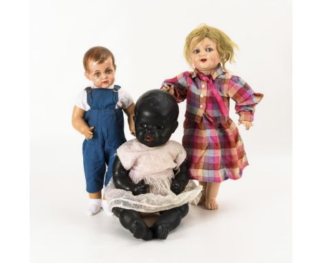 3 Puppen aus Celluloid und Masse    Kämmer &amp; Reinhardt.        2x gemarkt: "K &amp; R Germany".        1930er Jahre.     