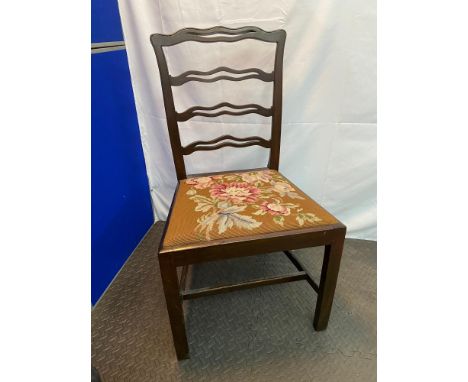A Late Georgian/early Victorian ladder back chair. 