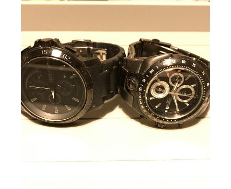 A Gents Pulsar Chronograph 100M 180121 Watch [Working] together with a Gents Hugo Boss watch [Working] 