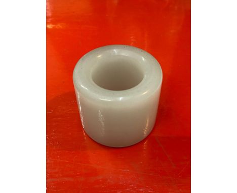 A Chinese jade archers ring. 