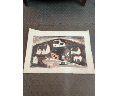 ANNE REDPATH 1895-1965Original Proof lithograph Landscape 'Kyleakin' . Signed in pencil Anne Redpath to the corner. [Edge of 