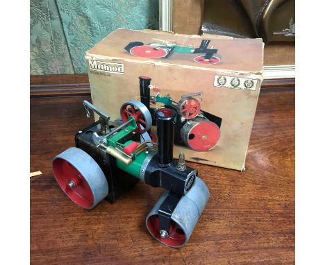 A Vintage Mamod steam engine with original box and accessories 