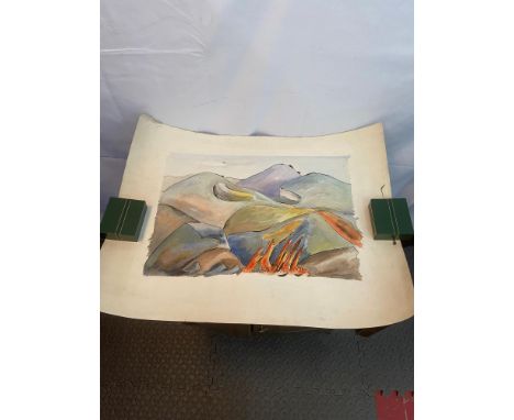 A Large lithograph print depicting landscape. [51x68cm] 