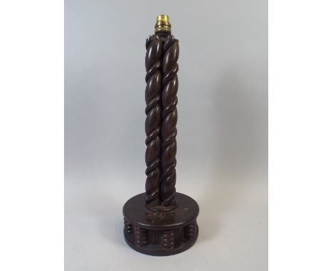 An Interesting Early 20th Century Bakelite Table Lamp Base on Circular Base with Coiled Spring Design. The Support in the for