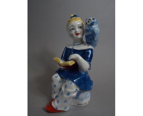 A Royal Worcester Figure, Chinese Sayings Series by Agnes Pinder Davis, 'Wise As An Owl' No 3500