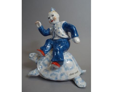 A Royal Worcester Figure, Chinese Sayings Series by Agnes Pinder-Davis, 'Slow Coach', No 3496