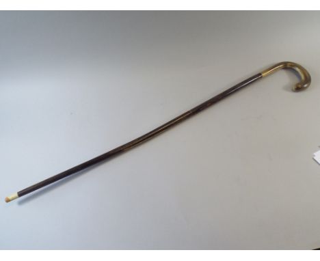 A Horn Walking Stick. 90cm Long