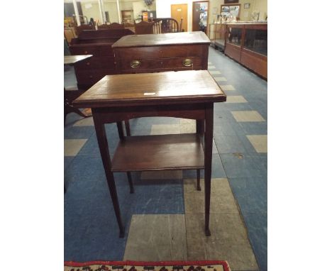  A Small Edwardian Mahogany Fold-Over Card Table.  