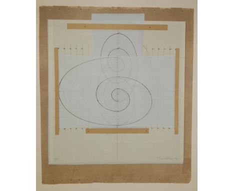 MICHAEL JAMES KIDNER RA (1917-2009) - Spiral form, lithograph, signed and dated '80 in pencil, unframed, 77cm x 66cm