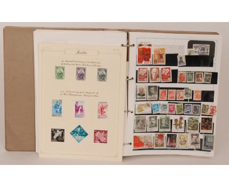 An extensive Commonwealth and World stamp collection contained in various albums including loose sheets used and mint stamps,