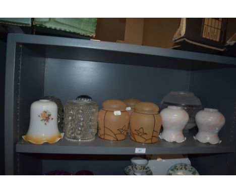 A mixed lot of light shades various styles and eras.