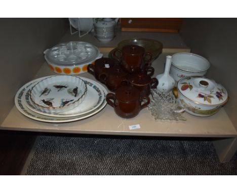A selection of ceramics including Moira and Royal Worcester