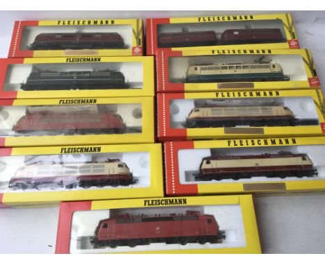Fleischmann boxed Electric locomotives x9 H0/00 gauge