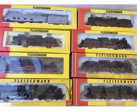 Fleischmann boxed steam engines x8 H0/00 gauge