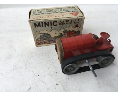 Triang Minic boxed clockwork Tractor