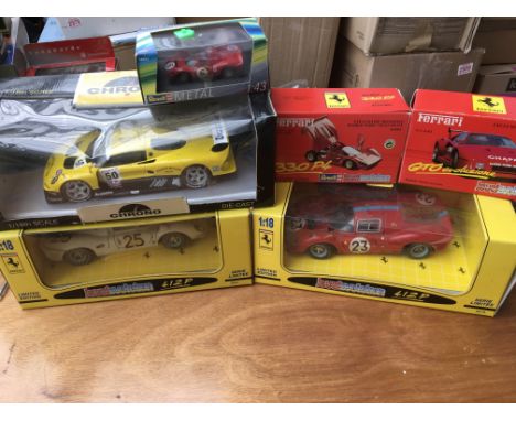 Ferrari racing cars 1:18 scale boxed plus  Ferrari models boxed 1:43 scale