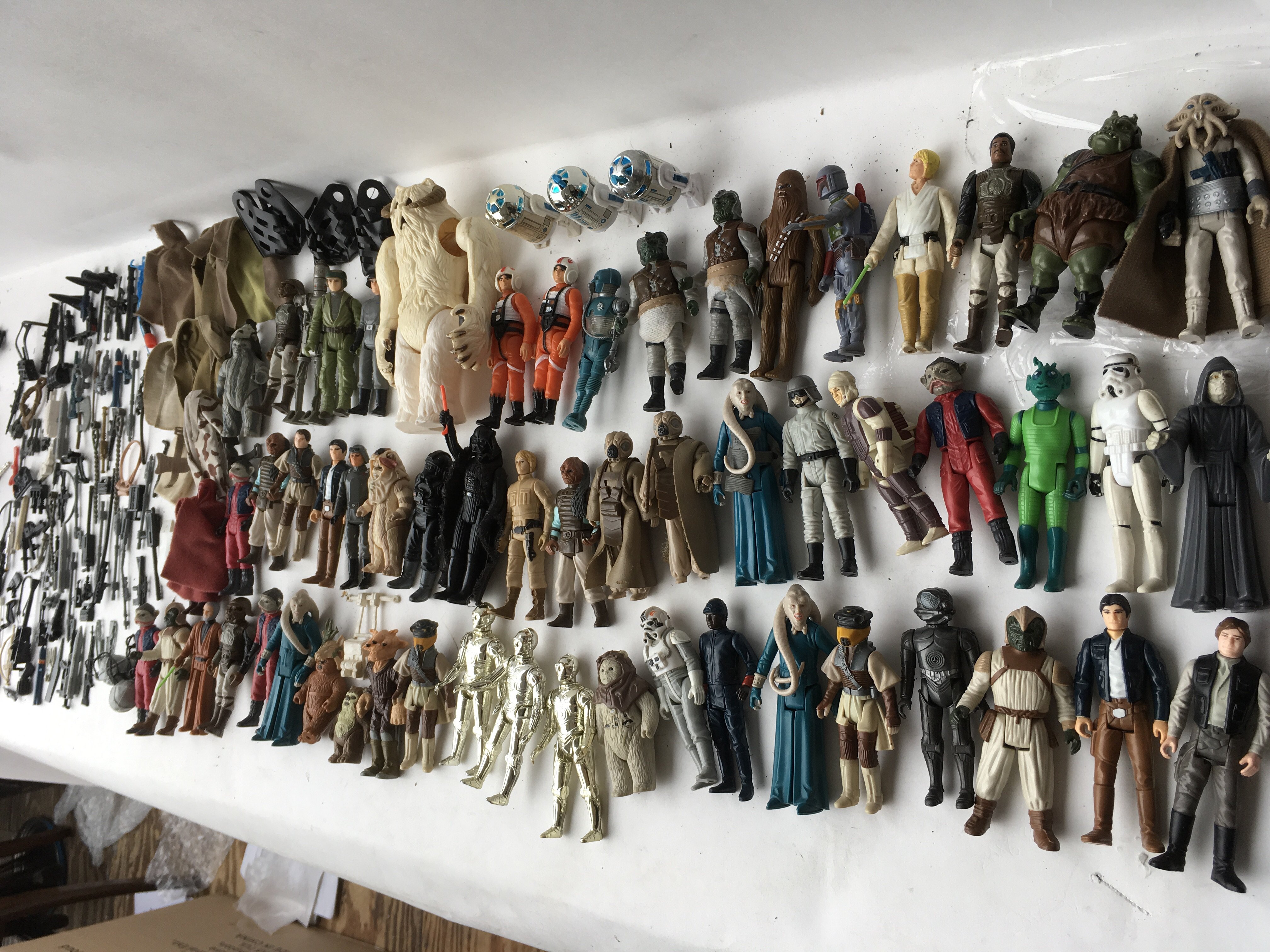 A collection of Star Wars vintage figures also included is a large