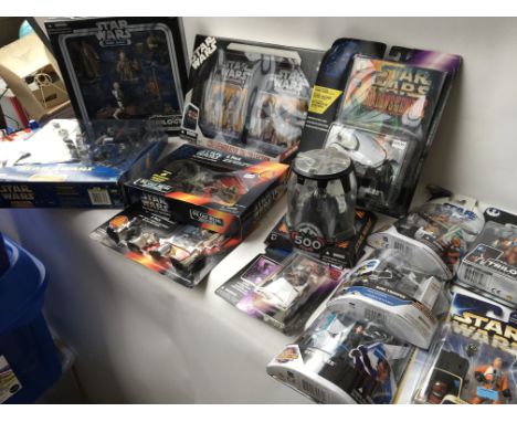 A collection of Star Wars boxed and carded figures  including from the Trilogy collection The Endor Ambush, from Saga collect