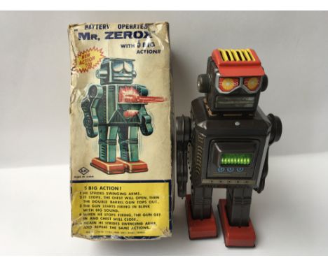 A Japanese boxed Mr Zerox battery operated robot