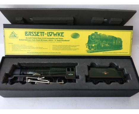 A Bassett - Lowke boxed 0 gauge Patriot class 4-6-0 Locomotive and tender, British railways BR green, 45534 - E. Tootle Broad