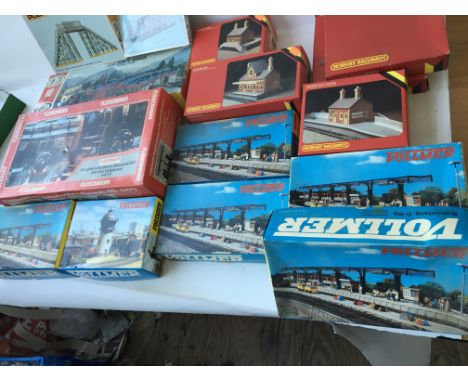 Railway H0/00. Scale model kits of Buildings and Bridges including Hornby, Fleischmann, Vollmer etc