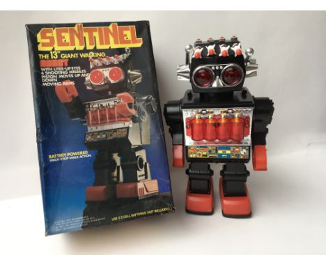 A Japanese boxed, plastic, battery operated , Sentinel Robot