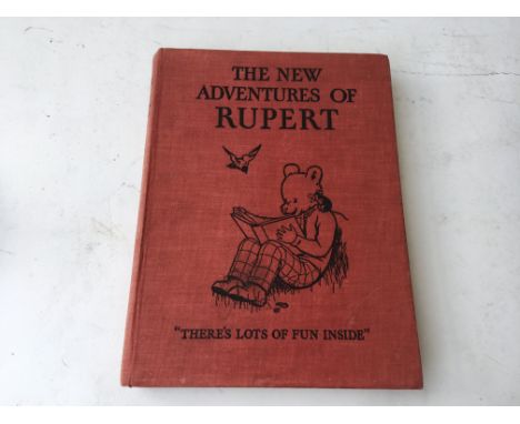 Rupert bear, The New Adventures of Rupert, First edition identified by cover picture of Rupert reading a book, printers date 