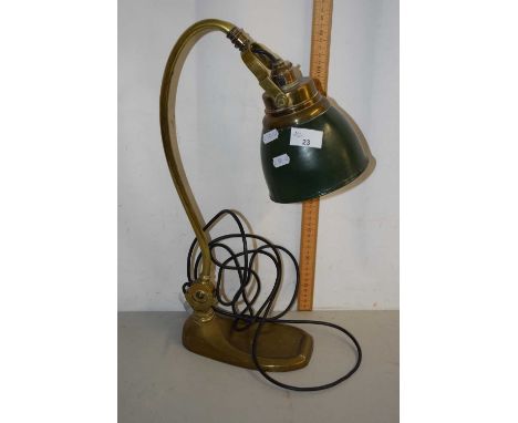Vintage desk lamp with green shade