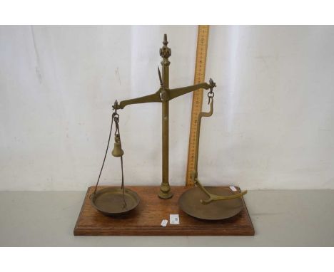 Set of brass scales