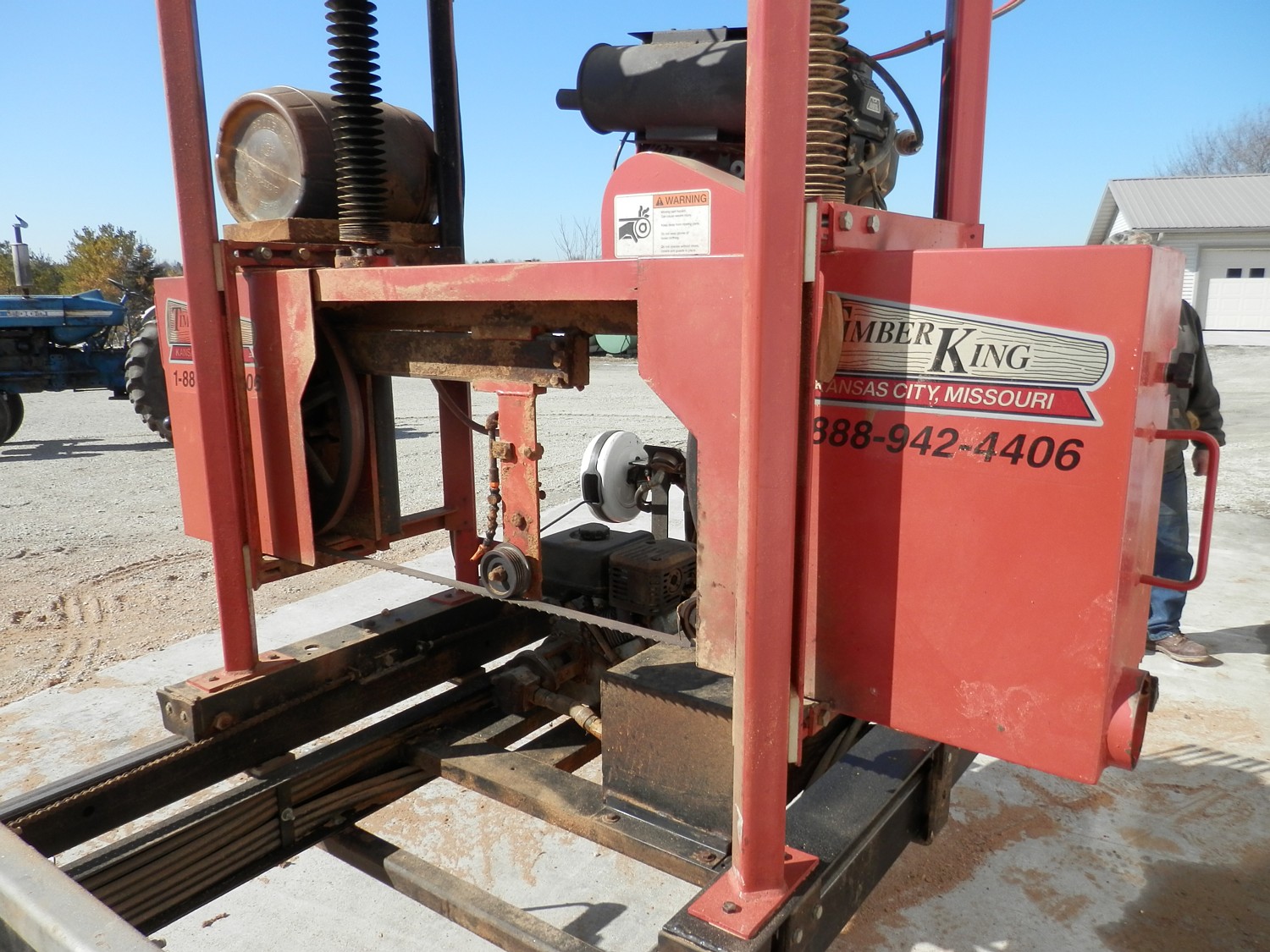Timber King Model B20 portable band saw rig, 28" dia. & 20' capacity