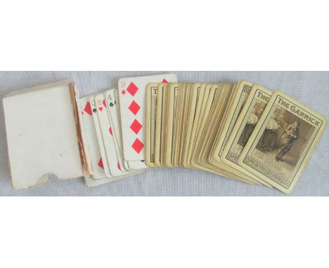 A pack of playing cards relating to the Garrick Theatre.