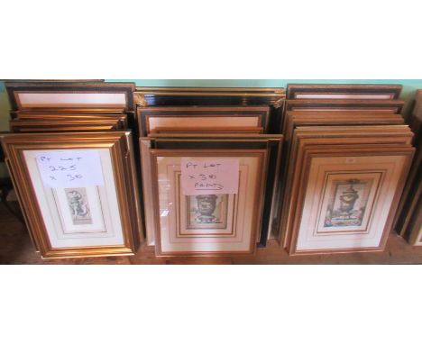 A collection of thirty framed and glazed prints, mainly architectural and interior studies, various sizes.