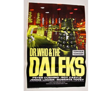 DR. WHO AND THE DALEKS (1965) - Later release - British One Sheet Film Poster (27” x 40” – 68.5 x 101.5 cm) - Folded (as issu