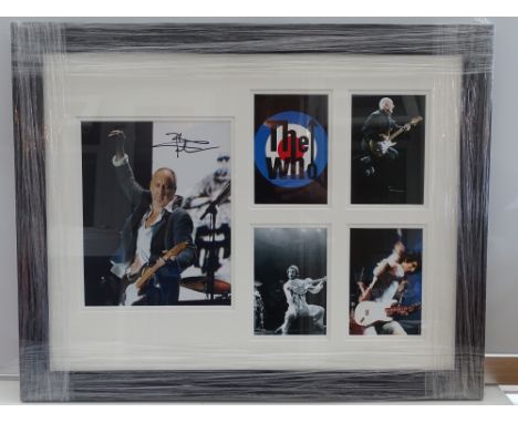 THE WHO: PETE TOWNSHEND - Framed and Glazed photographs and autograph -  independently authenticated by an autograph speciali