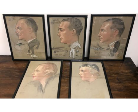 HOUSTON RUSSELL "Remus" and "Betty" a pair of portrait studies, pastel and charcoal, signed and inscribed, 31 cm x 21 cm and 